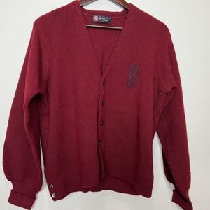 Vintage Damon Button Cardigan‎ Large 42 Sweater Alpaca Grandpa Italy Curt Cobain
